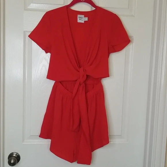 Princess Polly Red Romper - Picture 2 of 11